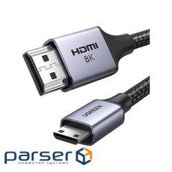 Кабель мультимедійний HDMI M to HDMI mini M 1.0m 8K HD163 black Ugreen (15514)