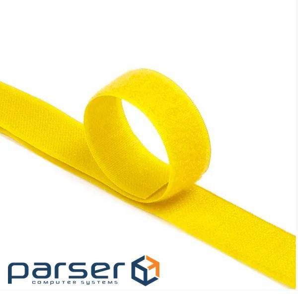 Стяжки на липучці ширина 25мм, рулон 45м, жовті, ціна за рулон (ZD-005 25мм жовті) )