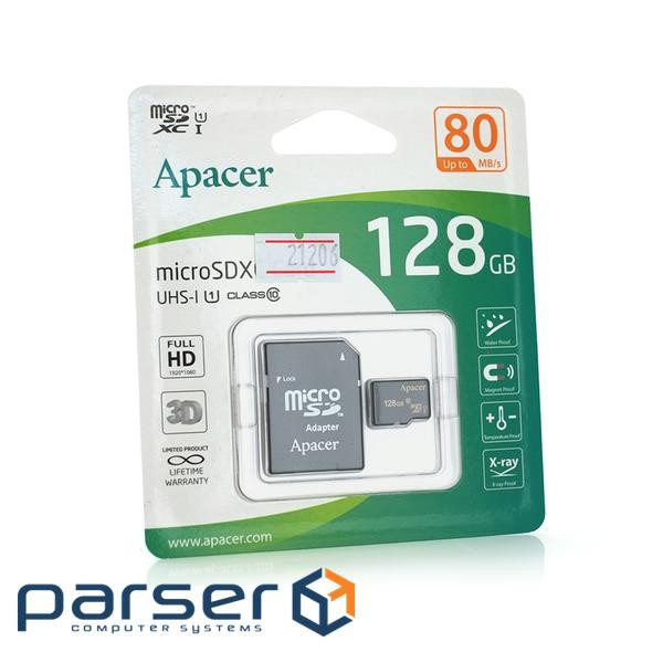 Карта пам&apos,яті Apacer microSDHC Class 10 UHS-I, 128GB (microSDHC-Ap / 128)