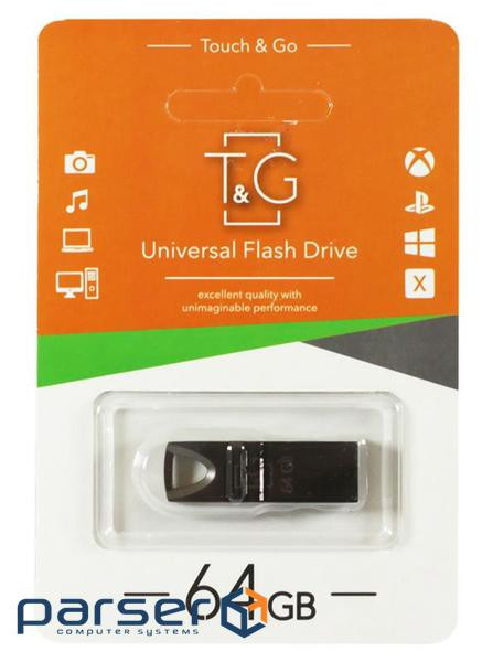 Flash drive USB 64GB T&G 117 Metal Series Black (TG117BK-64G)