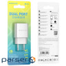 Набір BOROFONE BA53A СЗУ 1xUSB+ кабель Lighting, 2.1A, 1м, White, Blister-box (BA53AWi) , White, Blister-box (BA53AWi)