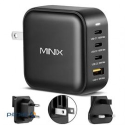 MINIX Accessory NEO-P3 USB-C Charger 1xType-A 18W 3xType-C 100W Black Retail