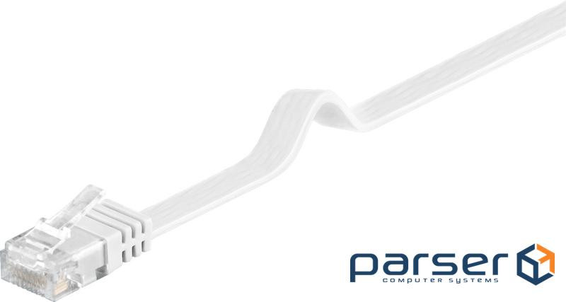 Патч-корд неекранований RJ45 UTP6 10.0m,patch Flat OD 1.5x6.0mm Cu,білий (75.09.5156-10) (75.09.5156-10)