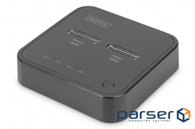 Док-станція для накопичувачів Digitus Dual M.2 NVMe SSD USB Type-C 3.2 Black (DA-71545)