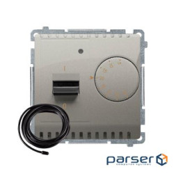 Регулятор температури Basic з зовнішнім датчиком у комплекті, 16A 230V, сатин (BMRT10ZS.02/29)