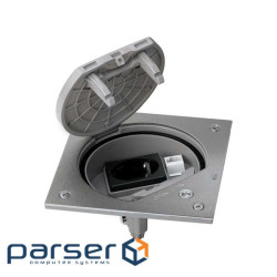 Люк IP66 під ключ у комплекті з 1x220 Schuko та 1xRJ45 кат.5е UTP, нержав. сталь (KSE15USEC/23/72)