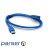 Підовжувач USB 3.0 AM/AF, 1.0m, Blue, пакет (YT-3.0AMAF-1.0BL)