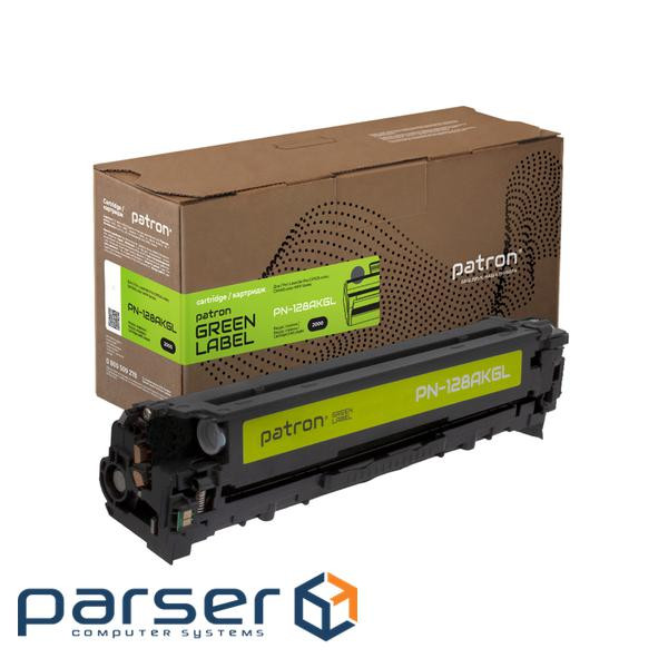 Картридж Patron HP 128A (CE320A) Green Label, black (PN-128AKGL)
