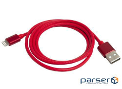 Кабель USB - Lightning 1 м Patron, Red, 2.4A (PN-LIGHT-1M-R) (CAB-PN-LIGHT-1M-R)