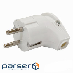 Household plug 16A corner with/c white (HC-P3AW)