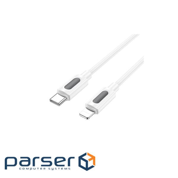 Дата кабель USB-C to Lightning 1.0m PD silicone BX114 Structure white BOROFONE (6941991116834)