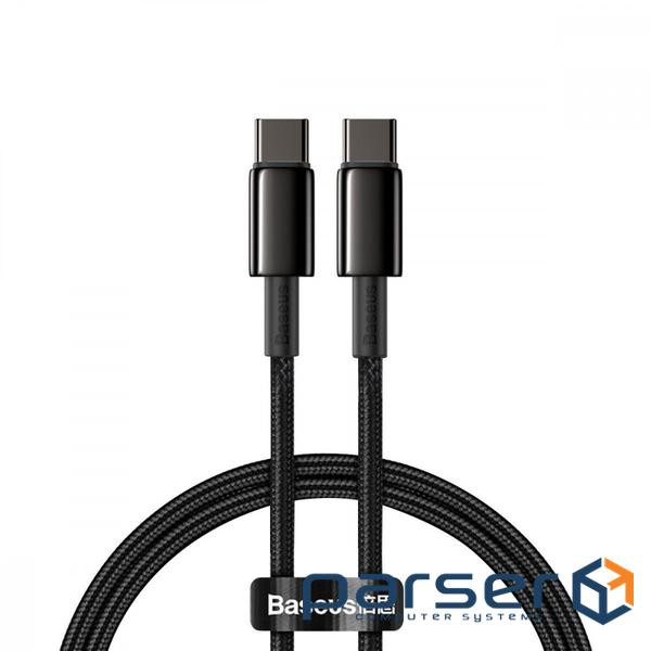 Кабель Baseus Tungsten Gold Fast Charging Type-C to Type-C 100W (1m) gold (P10319800G21-00)