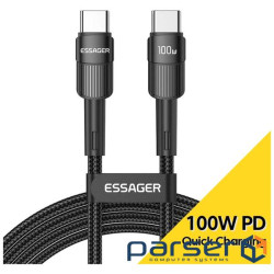Дата кабель USB-C to USB-C 2.0m 100W black Essager (EXCTT1-XCA01)