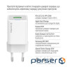 Мережевий зарядний пристрій ColorWay, White, 30 Вт , GaN, 1xType-C (PD3.0) / 1xUSB (CW-CHS053PDC-WT)