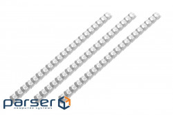 Пластикові пружини для біндера 2E, 22мм, світло-сірі, 50шт (2E-PL22-50LG) (2E-PL22-50LG)