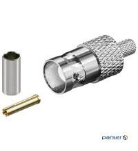 Гніздо FreeEnd-BNC/ 50ohm,/ F конектор обжимний RG58/ U Gold,металік (75.01.1357-100)