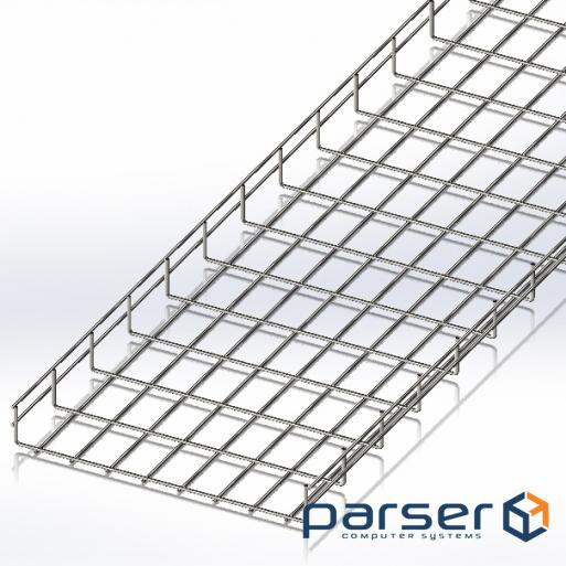 Лоток сітчастий  WBC 400х50 мм, проволока D5 мм, белый цинк, 2,5 м (CMS-WBC5-40050Z)