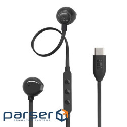 Навушники дротові вставні Tune 305c Black (JBLT305CBLK)