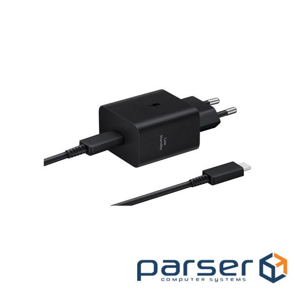 Зарядний пристрій Samsung 45W Compact Power Adapter (w C to C Cable) Black (EP-T4511XBEGEU)