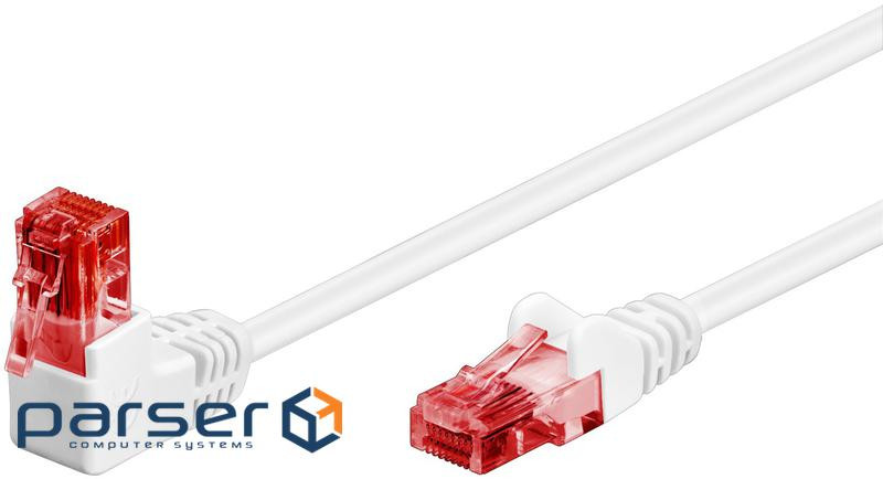 Патч-корд неекранований RJ45 UTP6 1.0m,patch AWG25 1x90ё D=5.9mm Gold,білий (75.05.1522-10) (75.05.1522-10)