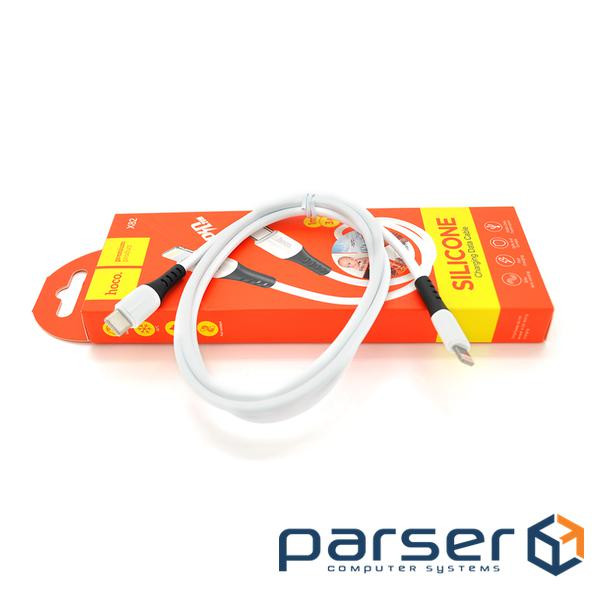 Кабель Hoco X82PD silicone, iPhone-Type C, 3A, White, довжина 1м, BOX (Hoco X82PDW-iP)