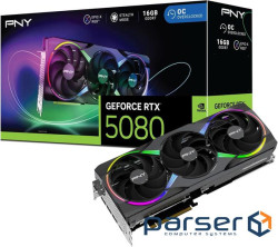 Відеокарта PNY GeForce RTX 5080 ARGB OC 16 ГБ GDDR7 DLSS4 (VCG508016TFXXPB1-O)