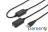 Підовжувач DIGITUS USB 2.0 Active Cable, A/M-A/F, 20 m (DA-73102)