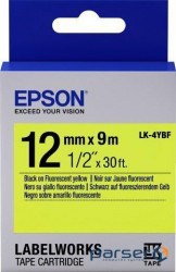 Cartridge with Epson LK4YBF ribbon printers LW-300/400/400VP/700 Fluorescent Black/Yell (C53S654010)