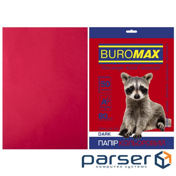 Buromax A paper 4, 80g, DARK burgundy, 50sh (BM.2721450-13)
