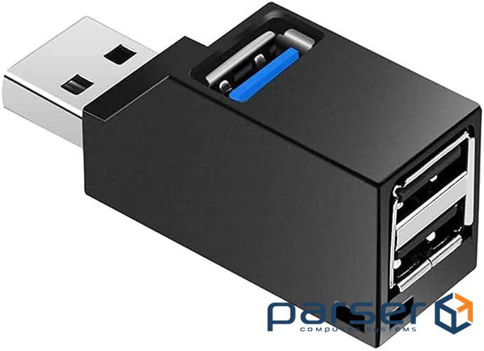 Перехідник обладнання USB3.0 A 1x3 (HUB),Pas Mini Keychain,чорний (62.09.8450-1) (62.09.8450-1)