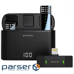 Бездротовий петличний мікрофон Proove Record Lightning black (PMRC00010102)