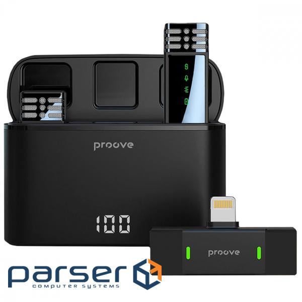 Бездротовий петличний мікрофон Proove Record Lightning black (PMRC00010102)