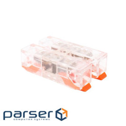 З"єднувальний роз"єм лінійний з важелем, 2-2, 0,2-4,0 мм2, 32A, 450V, 20 шт. (EL240494)