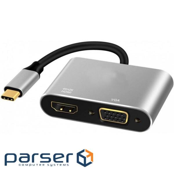 Перехідник Type-C to HDMI / VGA Extradigital (KBV1743)