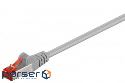 Патч-корд екранований RJ45 SFTP6 0.5m,patch AWG28 LSOH D=6.0mm Cu Gold,сірий (75.05.0885-20) (75.05.0885-20)