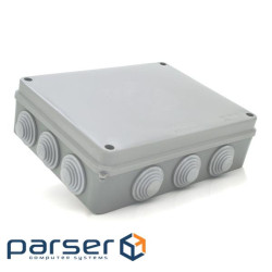 Коробка розподільна зовнішня PIPO Premium Р110 255х200х80мм, IP55, пластик, (РР) 12 гермоввод (PP11)