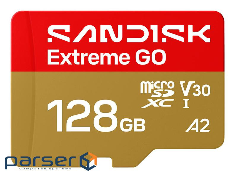 Карта пам"яті SANDISK Extreme GO SDXC 128GB UHS-I V30 A2 (SDSQXGN-128G-GN6MN)