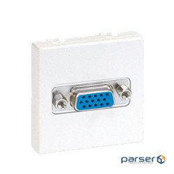 Модуль 45х45мм VGA 15pin винтовой зажим, белый (K100B/9)