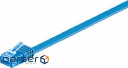 Patch cord unshielded RJ45 UTP6a 3.0m, patch AWG30 Flat OD=1.5x6.0mm Cu, blue (75.09.6328-10)