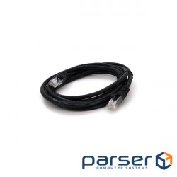 Патч-корд литий RITAR, UTP, RJ45, Cat.6, 2m, чорний, Cu (мідь) (PCR-CU6/2Bк )