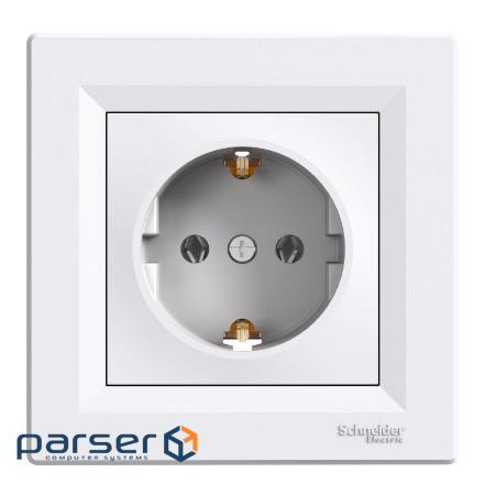Розетка одинарна із заземленням Schneider Electric ASFORA EPH2900121