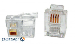 Connector Hypernet Connector RJ12 6P4C Pack 100pcs (P64)