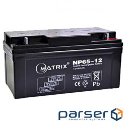 Accumulator battery MATRIX NP65-12 (12В, 65Ач)