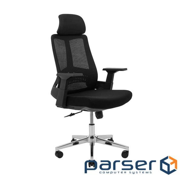 Офісне крісло Richman Токен Хром M-1 (Tilt) Сітка чорна (ADD0003212)