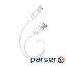 Кабель XO NBQ239B Zeus Series High Elastic Type-C to Type-C - 60W - 1m (NBQ239B_White)