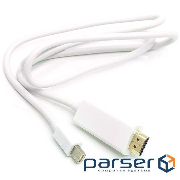 Кабель POWERPLANT Mini DisplayPort - HDMI White (CA912131)