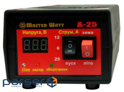 Автоматичне ЗУ для аккумулятора MW-AZU12-25A 12V (30-300Ah) (MF,WET,AGM,GEL,CA / CA), (MW-AZU12-A25)
