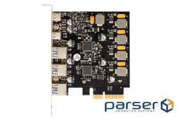 Adapter FRIME PCIe to USB3.2 Gen2 Type-A+C (3+2) ASM3142+ VL820 (ECF-PCIETOUSB012)