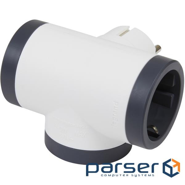 Блок Legrand преміум, ,3х2К+З бокові розетки, колір Білий/Чорний (694520)