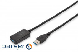 Подовжувач DIGITUS USB 3.0 Active Cable, A/M-A/F, 5 m (DA-73104)